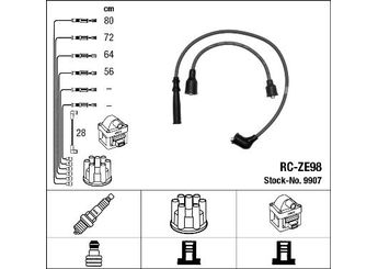 Buji Kablosu  NGK 9907  18098A 0000-18-098A E30318140D E303-18-140D ZE9818140 ZE98-18-140