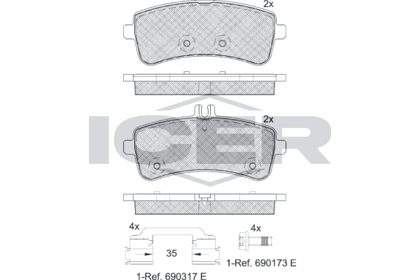 Fren Disk Balata Arka Mercedes S -Serisi Maybach Sedan (BM 222)(12.2014->)  FTE 9005368