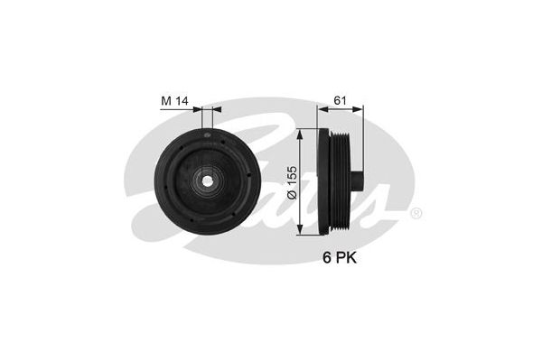 Krank Kasnak  Ford Tourneo Connect (TC7)(2002->)  GATES TVD1021