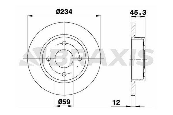 Fren Disk Ayna Ön Sağ ve Sol BRAXIS AE0099