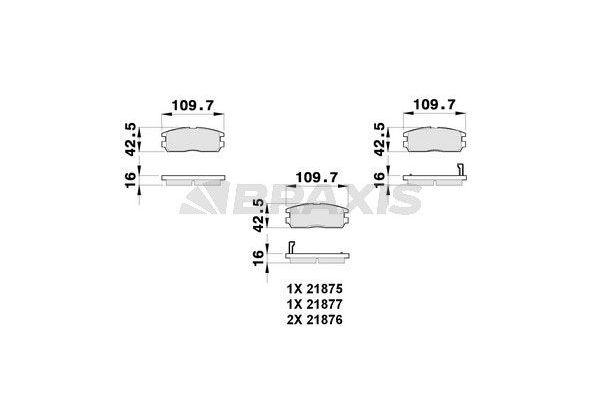 Fren Disk Balata Arka Opel Frontera B (1998->)  BRAXIS AB0260