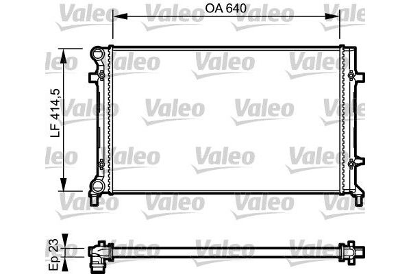 Su Radyatörü  Volkswagen Caddy (2K)(02.2004->2010)  VALEO 734332