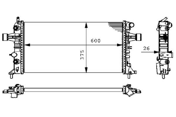 Su Radyatörü  Opel Astra G 4/5 Kapı (1998->)  MAHLE CR 228 000S