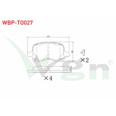 Fren Disk Balata Ön Toyota Corolla Combi SW (E11)(1997->)  WGN WBP-TO027