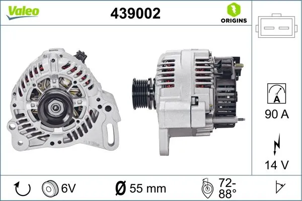 Alternatör  Volkswagen Passat (3A2)(09.1993->1996)  VALEO 439002