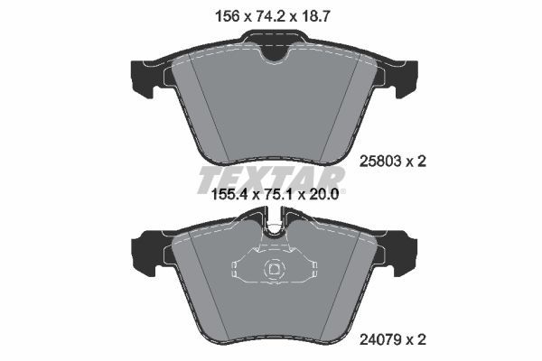 Fren Disk Balata Ön Jaguar XJ (X351)(2009->)  TEXTAR 2580301