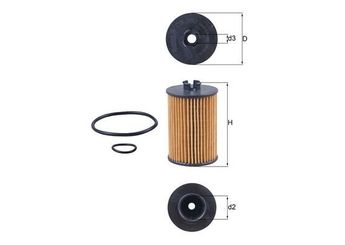 Yağ Filtresi  MAHLE OX 382D  A2661800009 2661800009 2661800010 2661840325 A2661800010 A2661840325