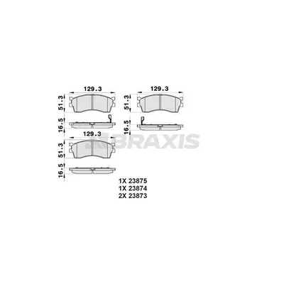 Fren Disk Balata Ön Kia Clarus (1996->)  BRAXIS AB0201