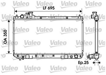 Su Radyatörü  VALEO 734216  164007A490 16400-7A490 164007A491