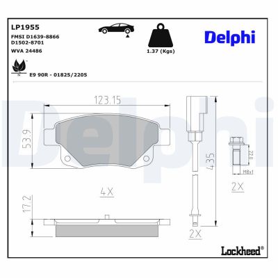 Fren Disk Balata Arka Ford Transit New Line (TT9)(2006->)  DELPHI LP1955