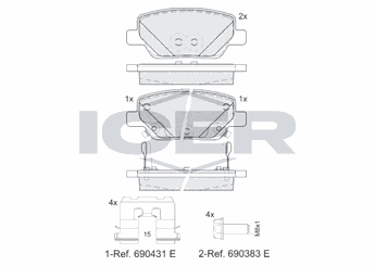 Fren Disk Balata Arka FIAT ORJINAL 77367717  77367717 7 736 771 7