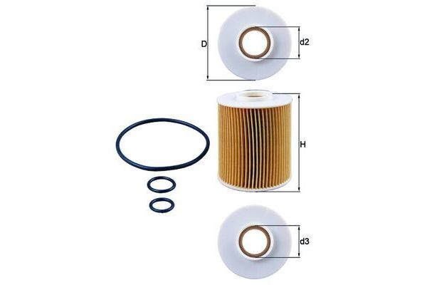 Yağ Filtresi  Honda Civic 3 Kapı (EP)(07.2001->)  MAHLE OX 163/4D