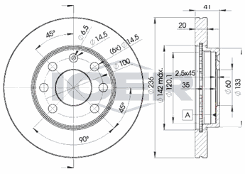 Fren Disk Ayna Ön Sağ ve Sol MAGNETI MARELLI 360704019800  569054 90008006 90121445 90511111 569014 5 69 014 5 69 054 569031 93182291