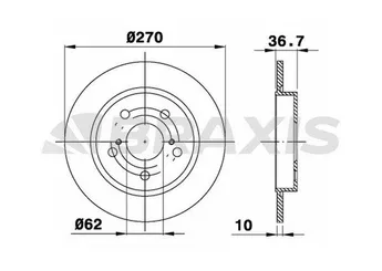 Fren Disk Ayna Arka Sağ ve Sol BRAXIS AE0293  4243102170