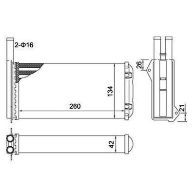 Kalorifer Radyatörü  Ford Escort 3/4/5 Kapı/S.Wagon (1991->)  MAGNETI MARELLI 359000300320