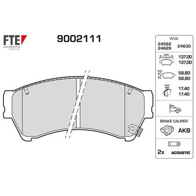 Fren Disk Balata Ön Mazda 6 Kombi (GH)(12.2007->)  FTE 9002111