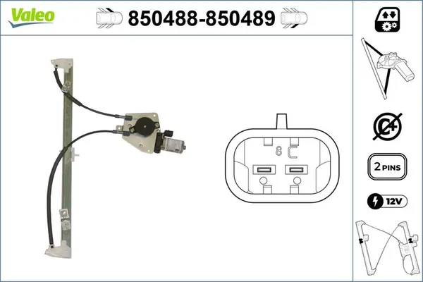Cam Krikosu Ön Sol Citroen Saxo (03.1996->)  VALEO 850488
