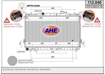 Su Radyatörü  MGA 87142  253102D100 2531008100 253102C105 253102C106 253102D500