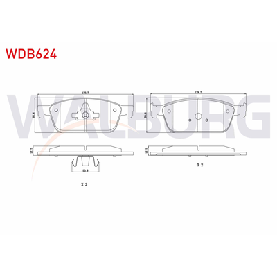 Fren Disk Balata Ön Ford Grand Tourneo Connect (2013->)  WALBURG WDB624