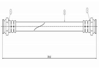 Fren Hortumu Ön Sağ veya Sol CAVO C800 601A  164003254400 1,64003E11 1,64003E+11