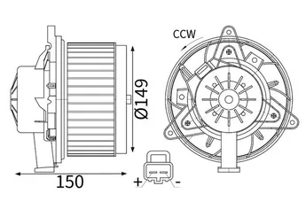 Kalorifer Motoru  MAHLE AB 467 000S  13263279 1845712