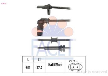 Abs Sensörü Ön Sağ veya Sol ZEGEN ZAS1199  A1695400417 A1695400817 A1695401417 A 169 540 04 17 A1695401117 A 169 540 11 17 A 169 540 14 17