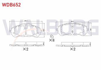 Fren Disk Balata Ön WALBURG WDB652  