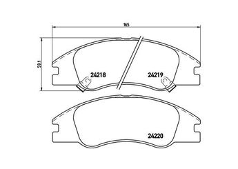 Fren Disk Balata Ön MAGNETI MARELLI 363700430042  581012FA10 581012FA20 581012FA21