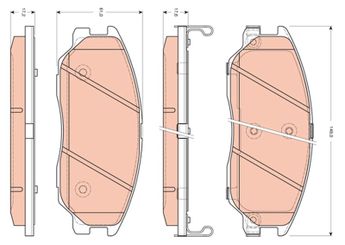 Fren Disk Balata Ön TRW GDB3412  4813A21100 4K52Y3323Z 4K52Y-3323Z 4813021A01 4813021A00