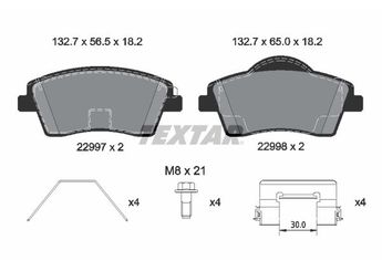 Fren Disk Balata Ön TEXTAR 2299701  32287456 31471409 31471410 32276932