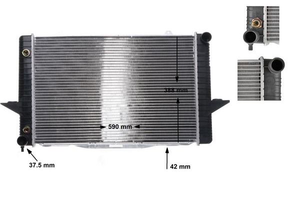 Su Radyatörü  Honda Civic Coupe (EM2)(01.2001->)  MAHLE CR 164 000S