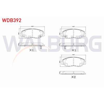Fren Disk Balata Ön Honda Civic HB (FK)(01.2017->)  WALBURG WDB392