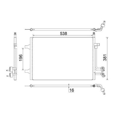 Klima Radyatörü  Ford Fiesta (CBK)(2002->)  MAHLE AC 692 000S