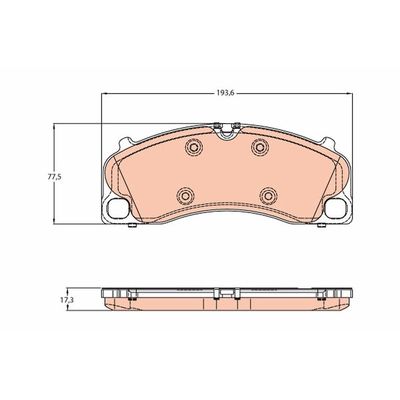 Fren Disk Balata Ön Porsche 718 Cayman (Typ 982C)(04.2016->)  TRW GDB1952
