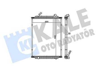 Su Radyatörü  KALE 349440  16400 5001861376 50 01 861 376 5001864775 50 01 864 775 5001864777 50 01 864 777 5010315737 50 10 315 737
