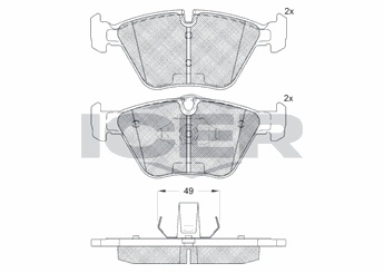 Fren Disk Balata Ön AYD 60648A  34112282415 34 11 2 282 415 34112282416 34 11 2 282 416 34112282995 34 11 2 282 995