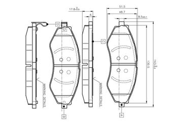 Fren Disk Balata Ön BOSCH 0 986 TB2 319  96405129 96349060 96 349 060 96 405 129 96475176 96 475 176 96495227 96 495 227 S4510005 S4510011 96319060