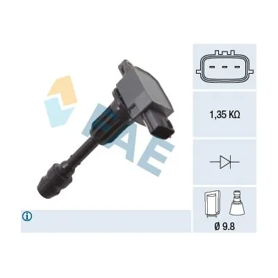 Ateşleme Bobini  Nissan Micra C+C (CK12E)(06.2005->)  ZEGEN ZIC1067