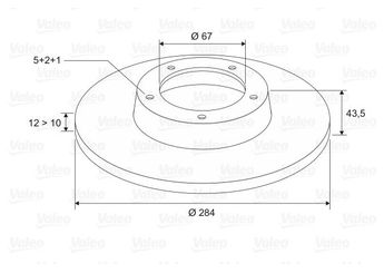Fren Disk Ayna Ön Sağ ve Sol VALEO 186182  A1244211212 1244211312 A1244211312