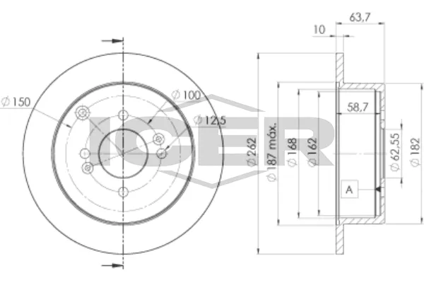 Fren Disk Ayna Arka Sağ ve Sol Kia Rio (JB)(2005->)  AYD 50225