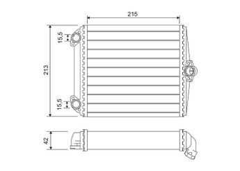 Kalorifer Radyatörü  VALEO 734637  A0028355301 28355301 0028355301