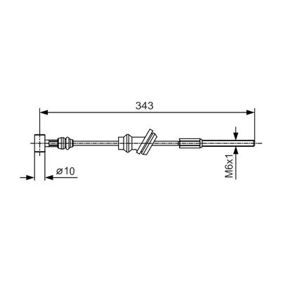 El Fren Teli Ön Sağ veya Sol Saab 9-5 Combi (2001->)  BOSCH 1 987 482 020
