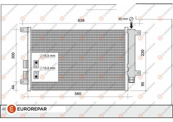 Klima Radyatörü  EUROREPAR 1609637980  1609637980 46814850 50506520 50506568 60694667