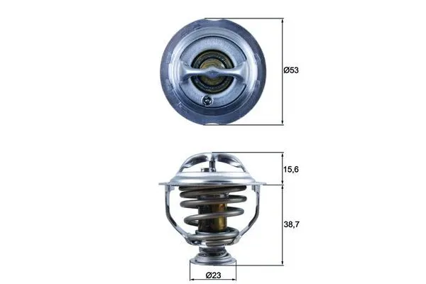 Termostat 95 °C  Audi A5 Cabriolet (8F7)(03.2009->)  MAHLE TX 123 95D