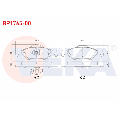 Fren Disk Balata Ön Ford Escort 3/4/5 Kapı/S.Wagon (1991->)  VEKA BP1765-00