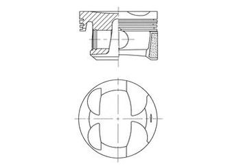 Piston (77.00MM-STD)  KONEKS 229420  628T1 11257576975 11 25 7 576 975 11257589348 11 25 7 589 348 7576975 7 576 975 7589348 7 589 348 0628 T1 1631729180 7137720000