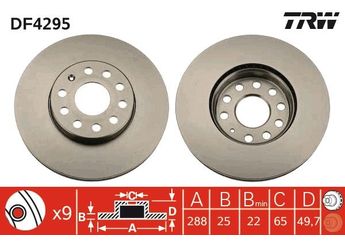 Fren Disk Ayna Ön Sağ ve Sol TRW DF4295  1K0615301T 1K0615301K 1K0 615 301 K 1K0 615 301 T 5C0615301A 5C0 615 301 A 5C0615301D 5C0 615 301 D 5Q0615301H 5Q0 615 301 H 8E0098301C 8E0 098 301 C 1KD615301 1KD 615 301 JZW615301J JZW 615 301 J 5Q0615301T 5Q0 615 301 T 16D615301A 16D 615 301 A