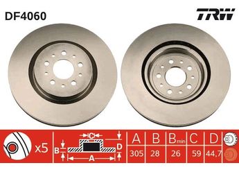 Fren Disk Ayna Ön Sağ ve Sol KALE BALATA TFD00034  