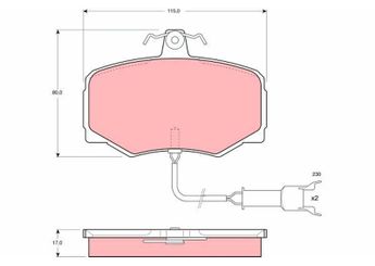 Fren Disk Balata Ön TRW GDB461  JLM1281