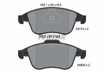 Fren Disk Balata Ön TEXTAR 2471001  410600011R 410605055R 8660000782 8660004533 440608746R 410602309R 410607585R 410600311R